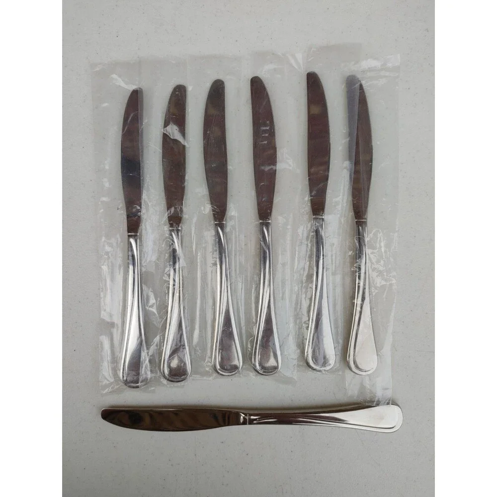7 ct. Oneida Flight Reliance Dinner Butter Knives Satin/Stainless Flatware 9”